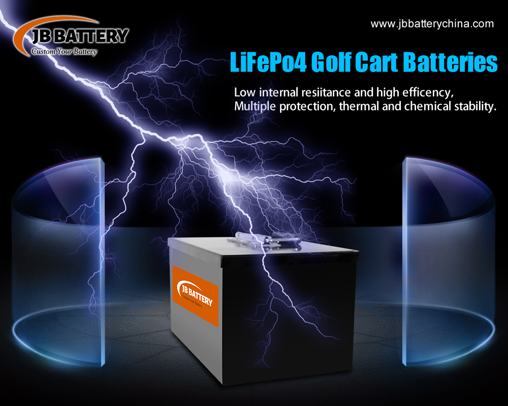 Como você armazena a bateria do carrinho de golfe de fosfato de lítio e ferro 48v 100ah (LifePo4)?